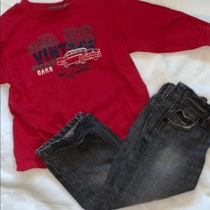 Long Sleeve Shirt and Jeans Outfit 18-24 Months